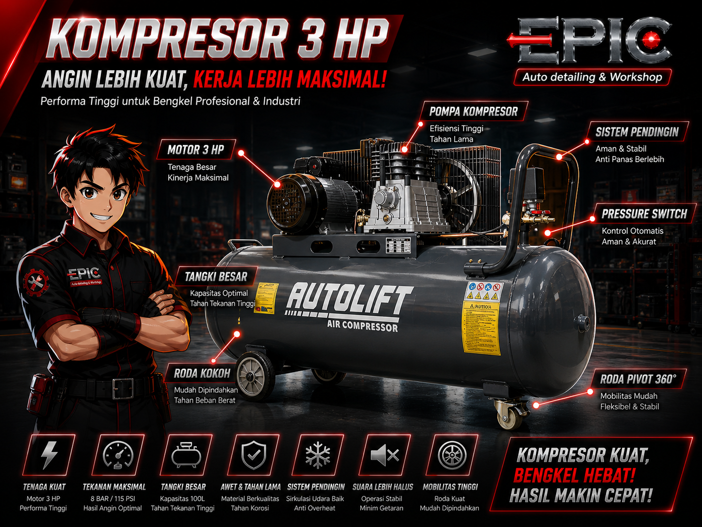 COMPRESSOR 3 HP